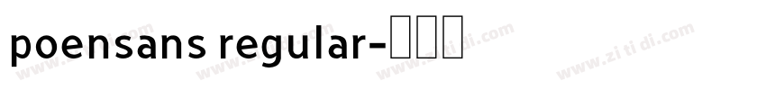 poensans regular字体转换